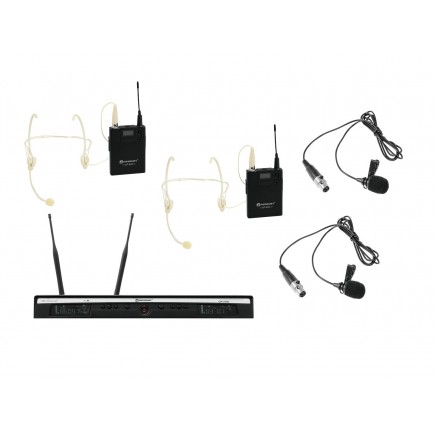 RELACART Set UR-260D Bodypack with Headset and Lavalier